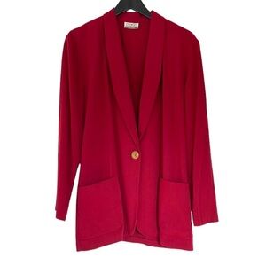 Vintage Maren Blazer One Button Textured Long Sleeve 80’s Size Medium